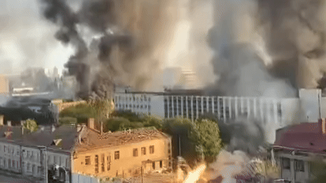    Киев утренний... GIF видео ТГ-канала "Шёпот Фронта"