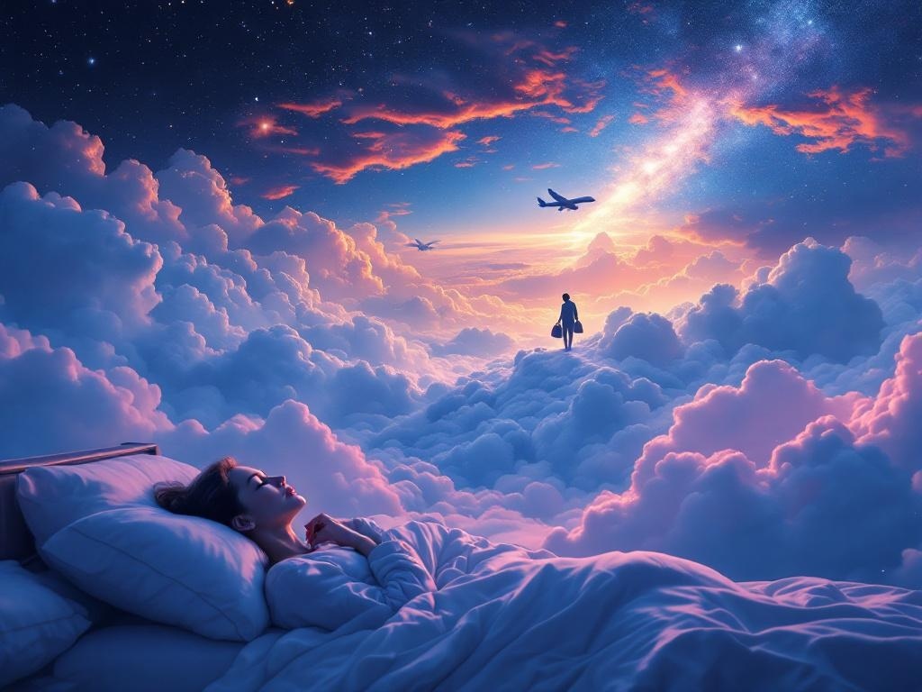    К чему такое снится: На картине изображён человек идущий с сумкой, на фоне взлетающий самолёт. В руке у персонажа блестит обручальное кольцо, которое он только что нашёл.