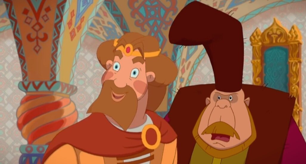 Царь и боярин. Из мультфильма Три богатыря. Источник иллюстрации: https://avatars.dzeninfra.ru/get-zen_doc/1585195/pub_6256a0b8720ed8665e9405fa_6259662b7040f1120f3c8034/scale_1200