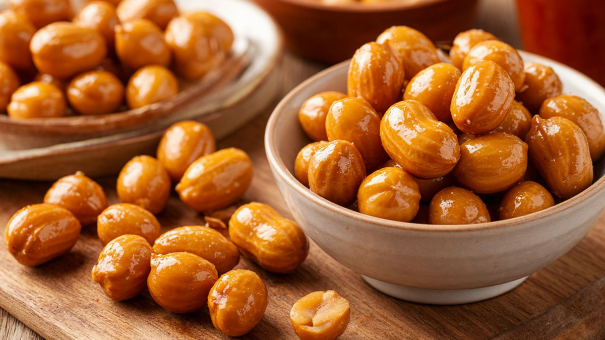 Арахис в глазури: 3 простых рецепта для идеального перекуса
