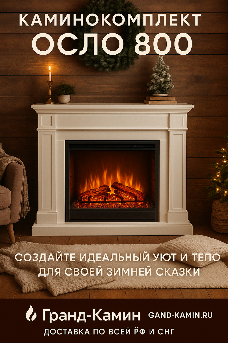    Каминокомплект Осло 800: создайте идеальный уют и тепло для своей зимней сказки Kamin