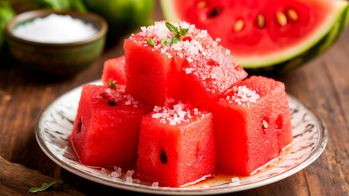 Соленый арбуз с таджикской солью: взрыв вкуса, который вас удивит! 