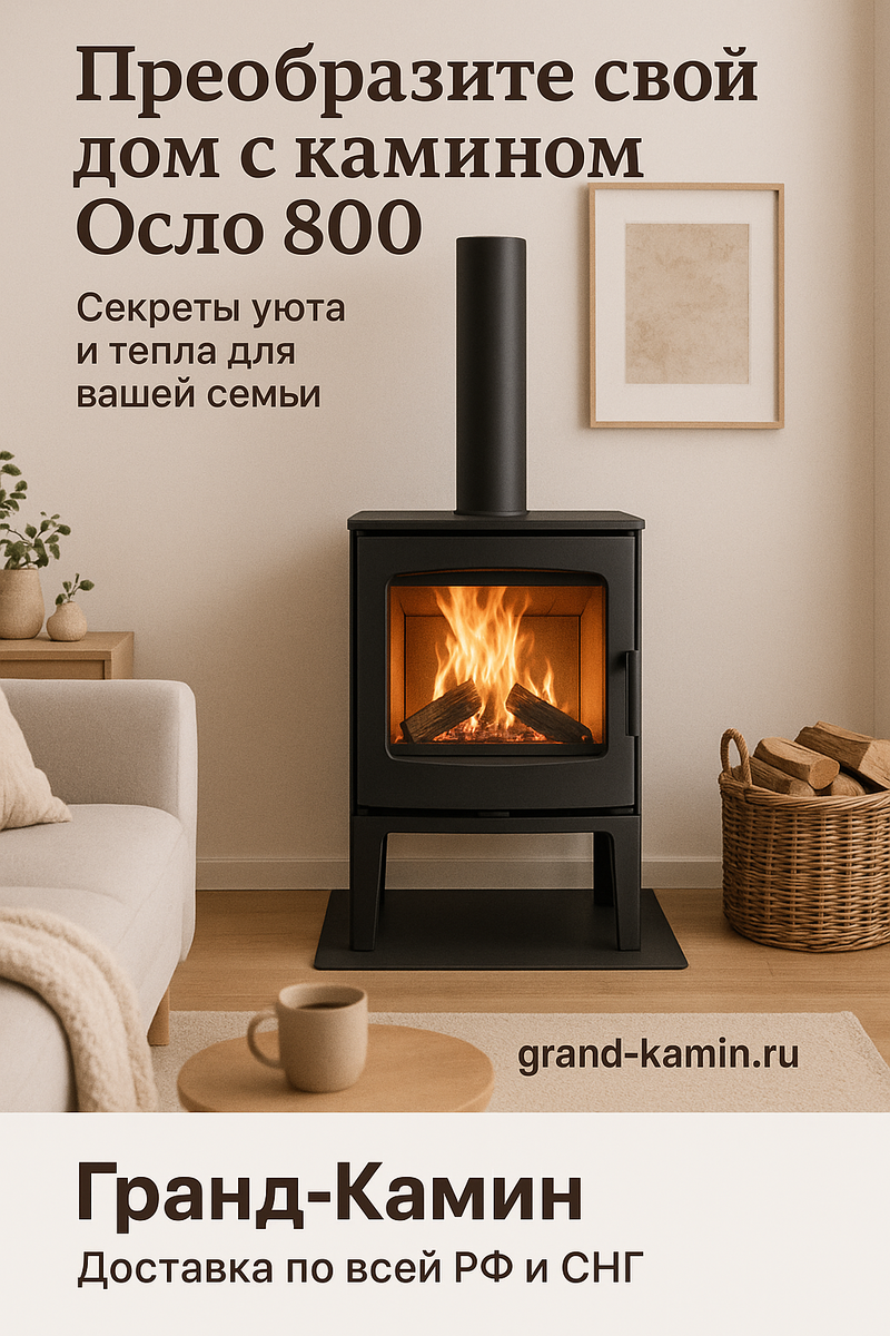    Преобразите свой дом с камином Осло 800: секреты уюта и тепла для вашей семьи Kamin