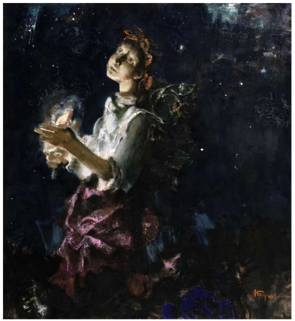 © Андриан Берсенев. Смотрящая на звезды. Холст, масло. 120х110см. 2008.