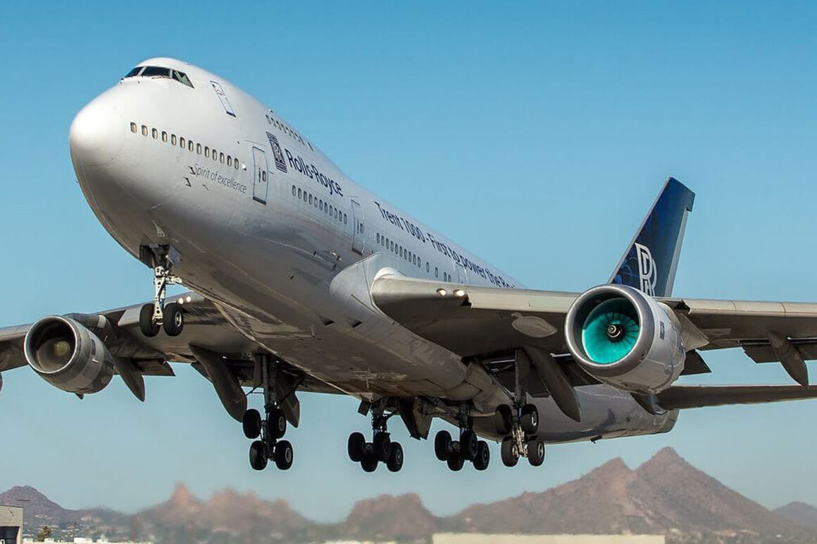 Вентилятор UltraFan протестирован на Rolls-Royce Boeing 747. Фото: Rolls-Royce