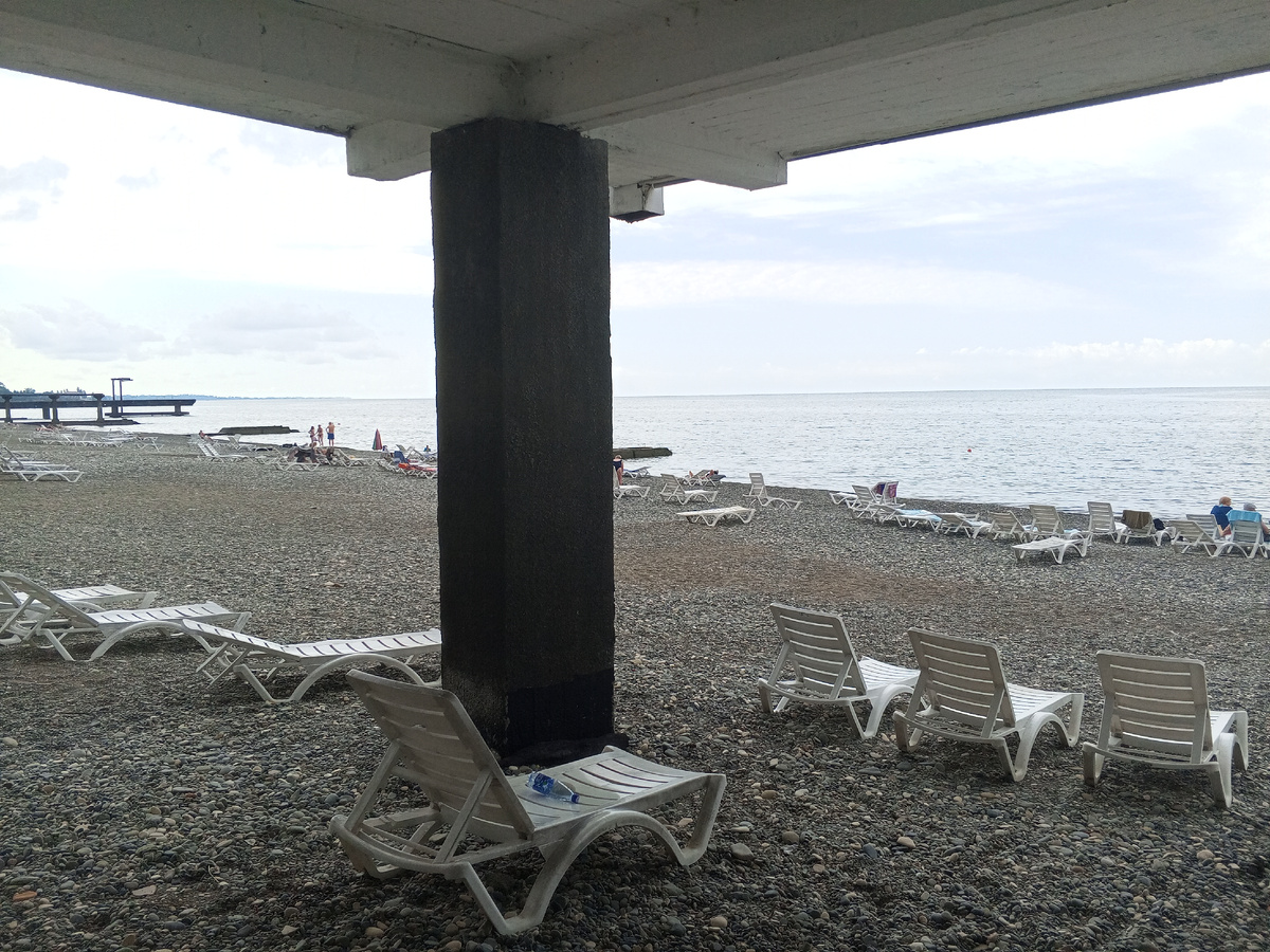 Пляж Айтара сегодня утром 