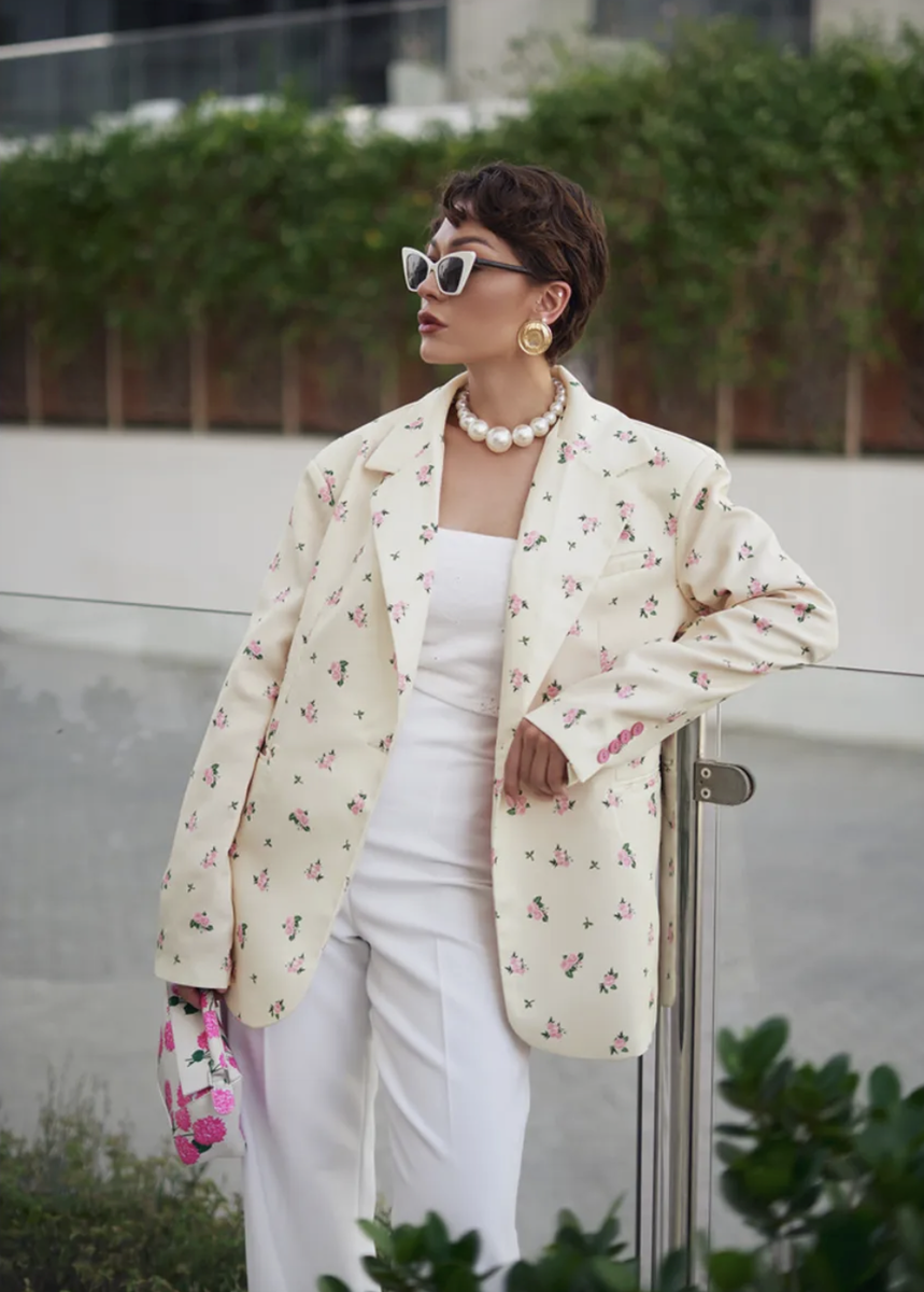 Жакет с цветочным принтом с Wildberries