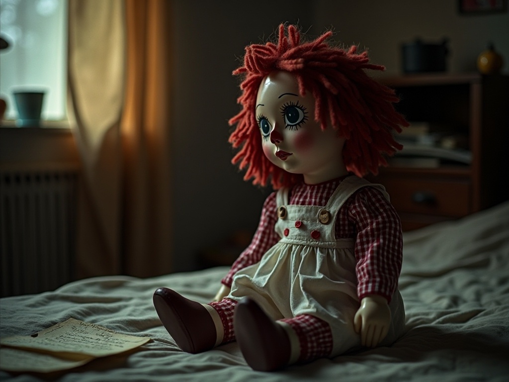 Художественная реконструкция куклы Аннабель в квартире Донны