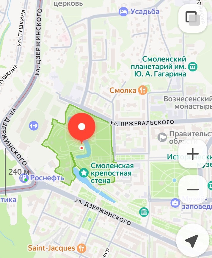Лопатинский сад. Скриншот Яндекс карты 
