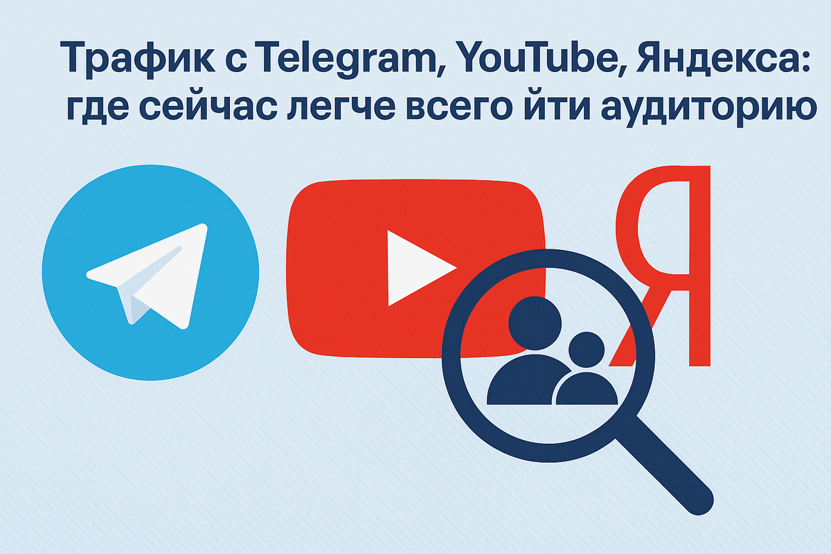 Где сейчас легче всего найти аудиторию: Telegram, YouTube или Яндекс?🤔