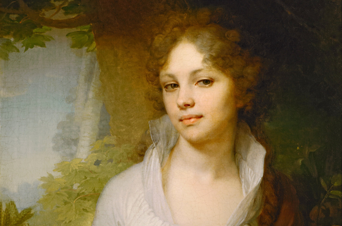 В. Л. Боровиковский. Портрет М. И. Лопухиной. 1797. Фрагмент