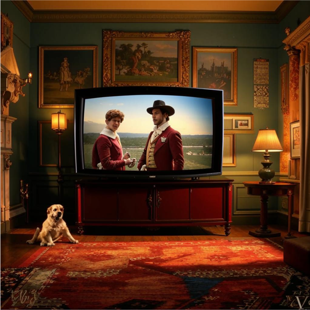 Комната. Телевизор. Мушкетёры