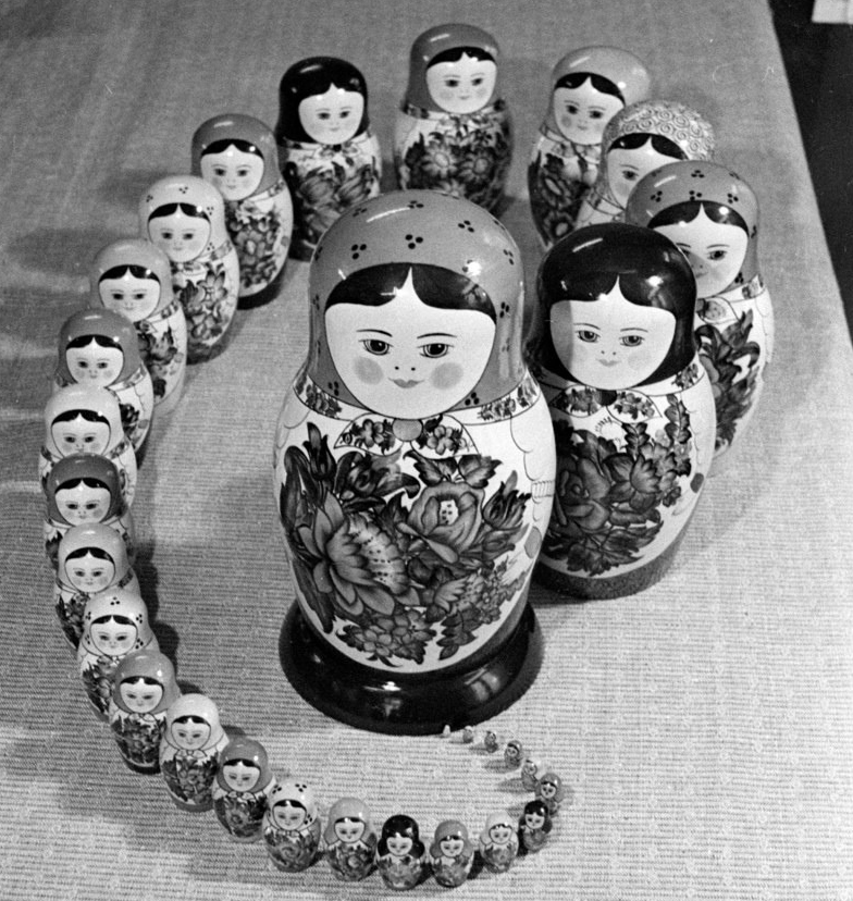 Матрешка с фабрики деревянных игрушек в Семенове, 1966 г.