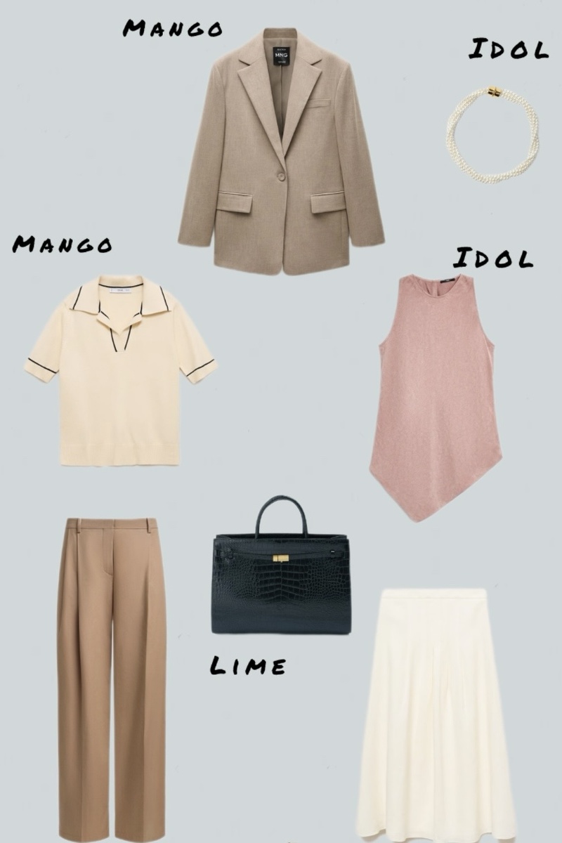 коллаж составлен автором, еще больше вариантов образов в Телеграм Модные решения