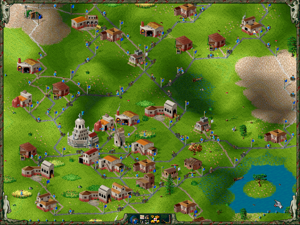 The Settlers II: Veni, Vidi, Vici. Та самая знаменитая часть саги о поселенцах карапузиках и их не легкой жизни в логистическом лабиринте.