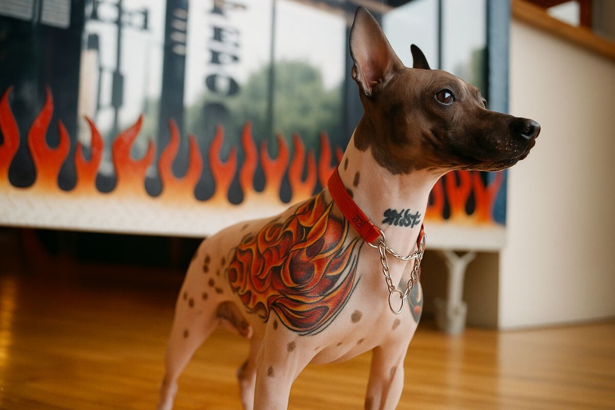 Собака в татуировках 
