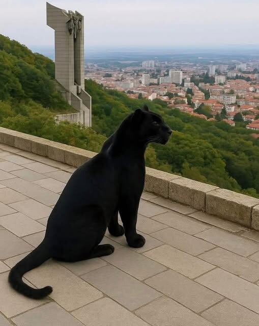 Котик над городом