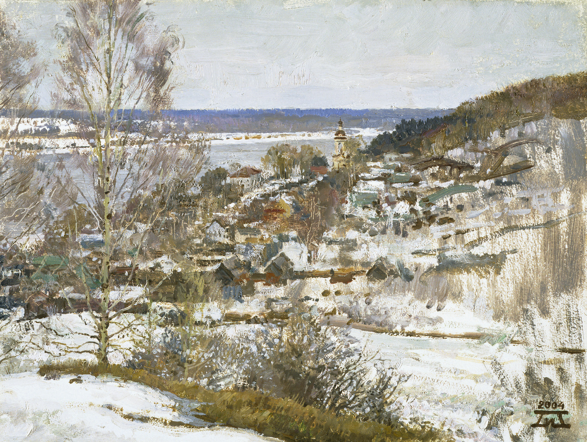 Ранняя весна в Плёсе. 2004. Холст, масло