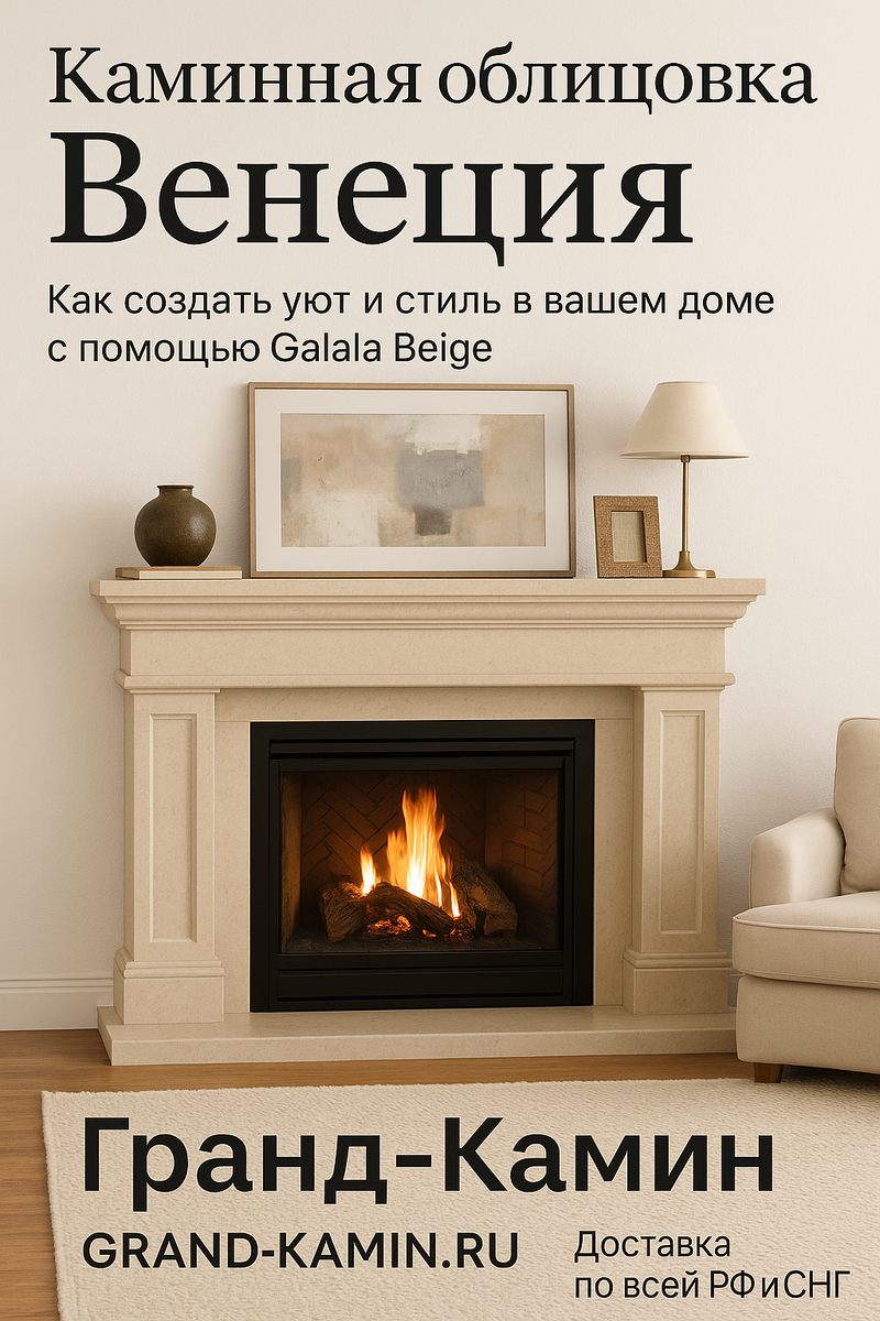    Каминная облицовка Венеция: как создать уют и стиль в вашем доме с помощью Galala Beige Kamin