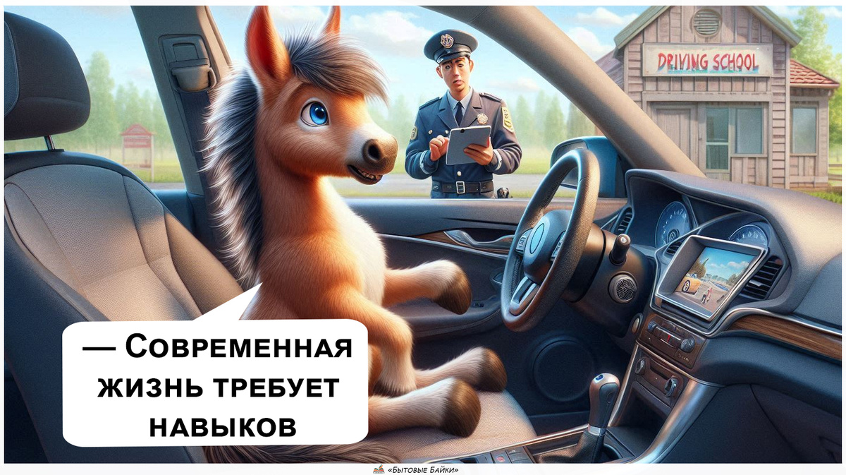 Когда Конек-Горбунок решил получить водительские права - Рассказ