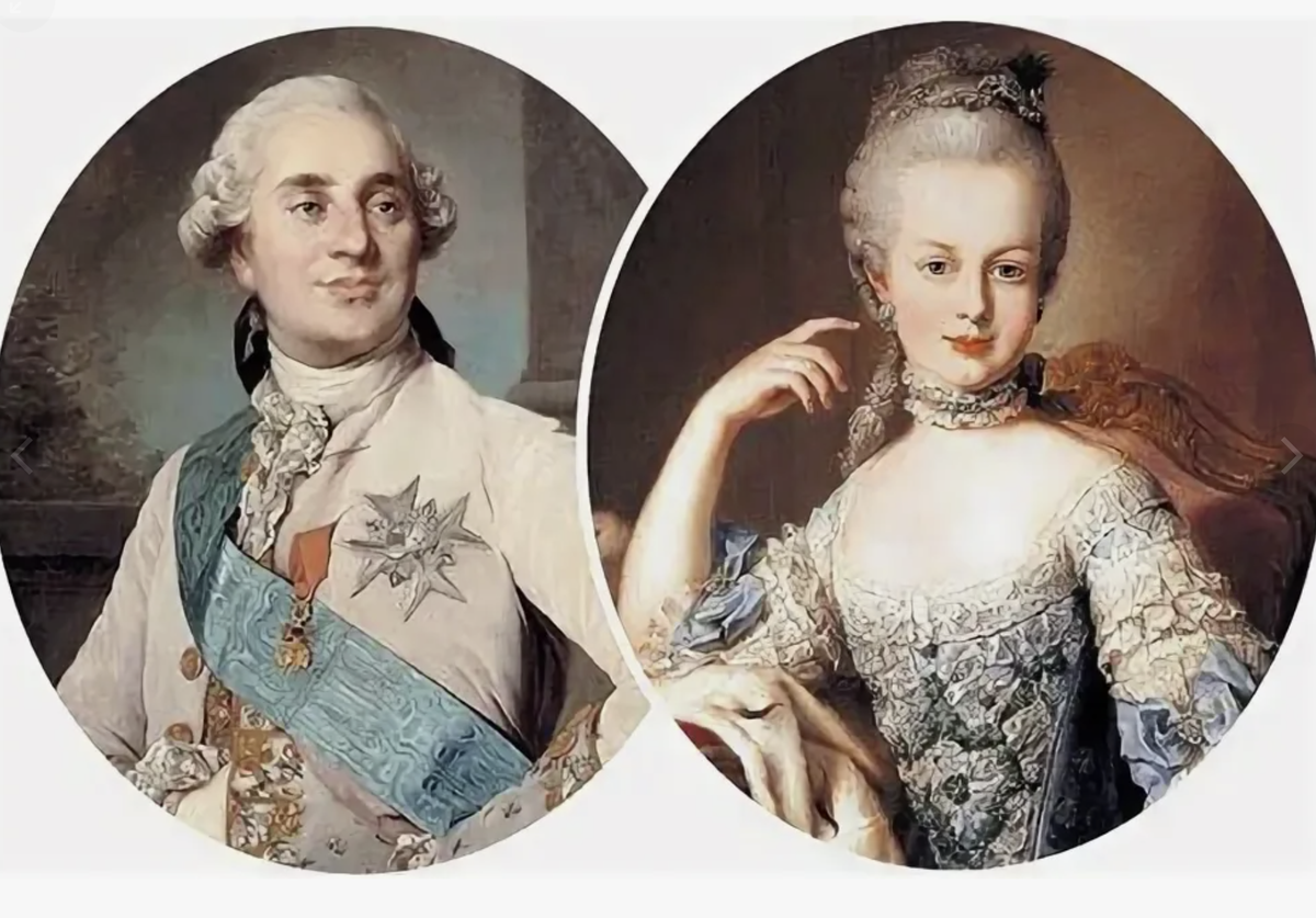 Французская королевская чета Людовик XVI и Мария-Антуанетта, изображение изоткрытых источников 