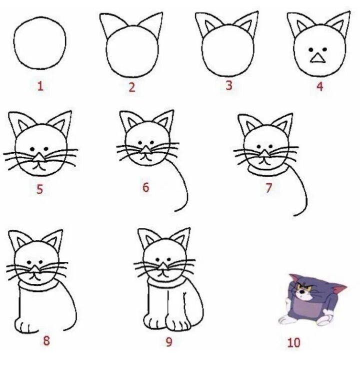 Последняя картинка(10) не подходит поэтому там просто пририсуйте хвостик и раскрасьте