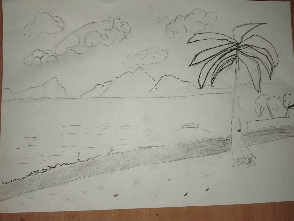 Пальма и море...