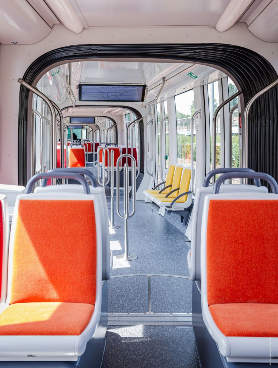 В салоне трамвая модели Citadis 3 производства Alstom. Источник: Alstom
