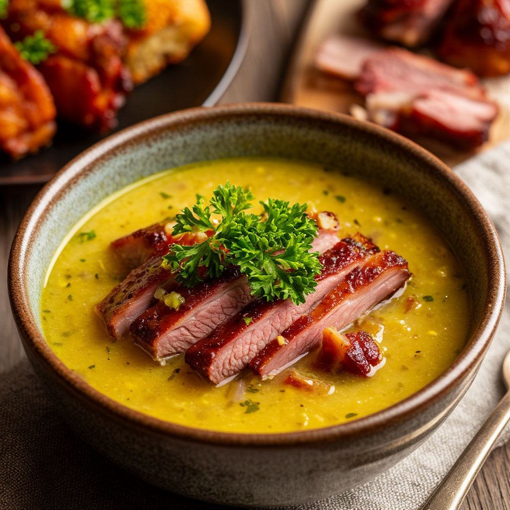 Суп с копчёностью