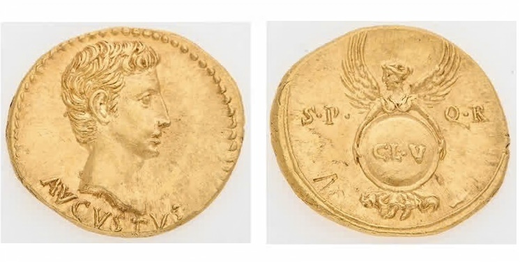 Ауреус Августа, 27–20 гг. до н. э.