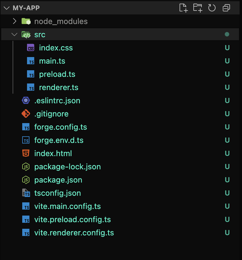 Конфиги после create-electron-app