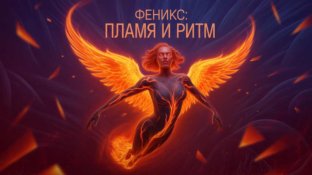 Обложка от песни «Феникс: Пламя и Ритм»