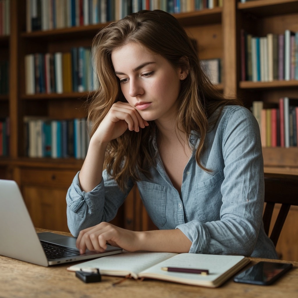 Копирайтер за работой)