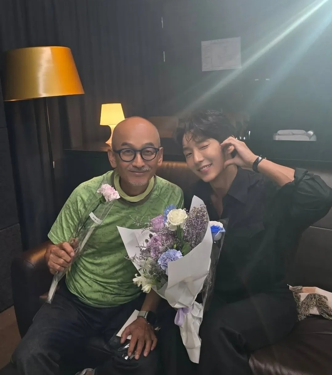 Джунги и Ли Джун Ик на юбилейном показе "Короля и Шута" буквально сегодня.