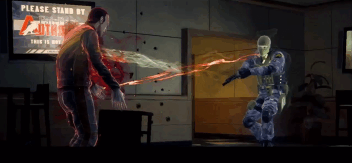 Gif картинка: "Отрывок из трейлера игры F.E.A.R. 3"