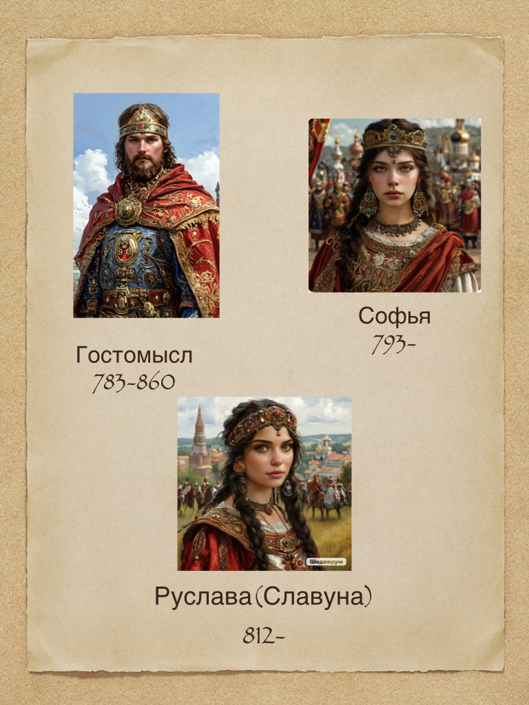 Родители княгини Белозерской Руславы Гостомысловны. 