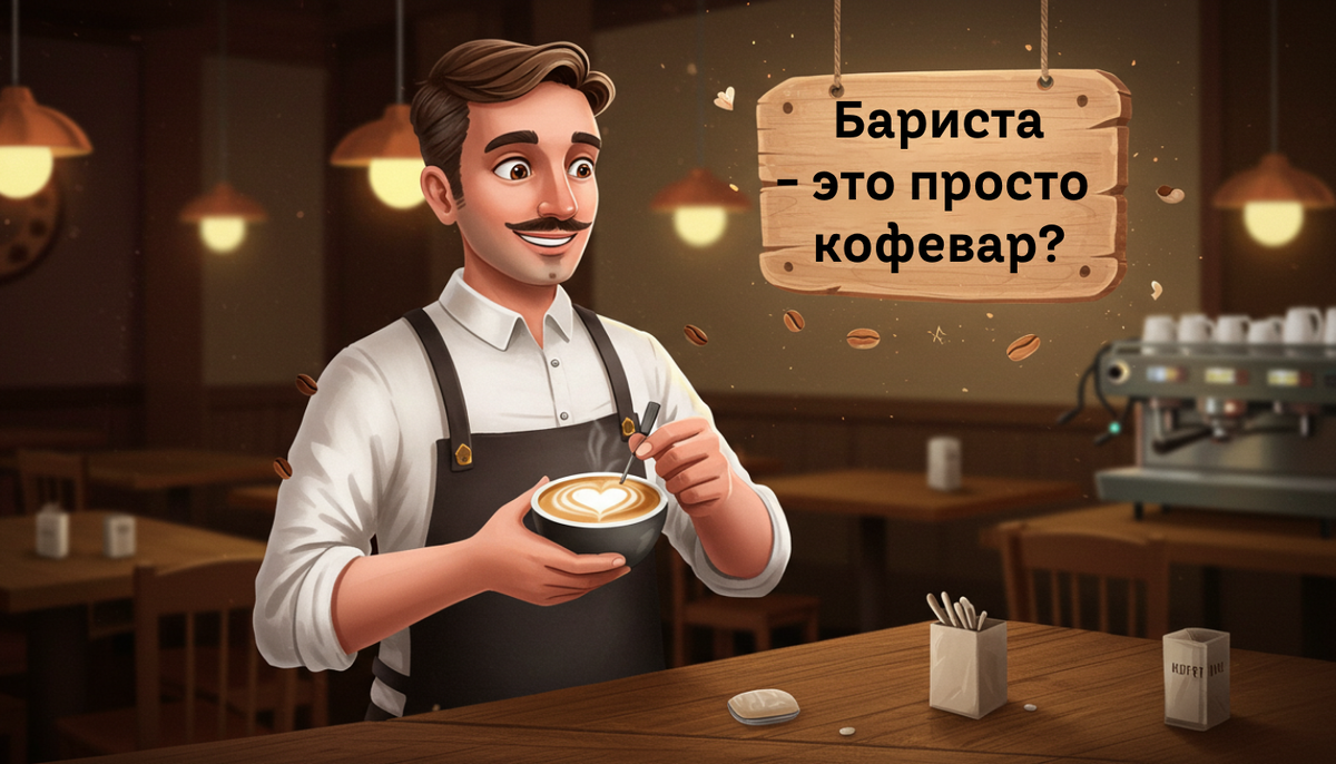 Бариста - это что, «бармен», только для кофе?