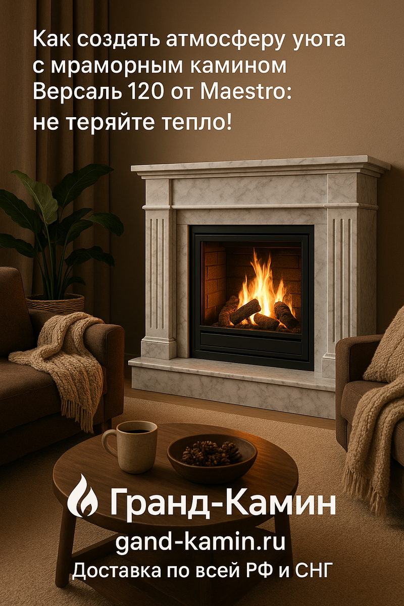    Как создать атмосферу уюта с мраморным камином Версаль 120 от Maestro: не теряйте тепло! Kamin
