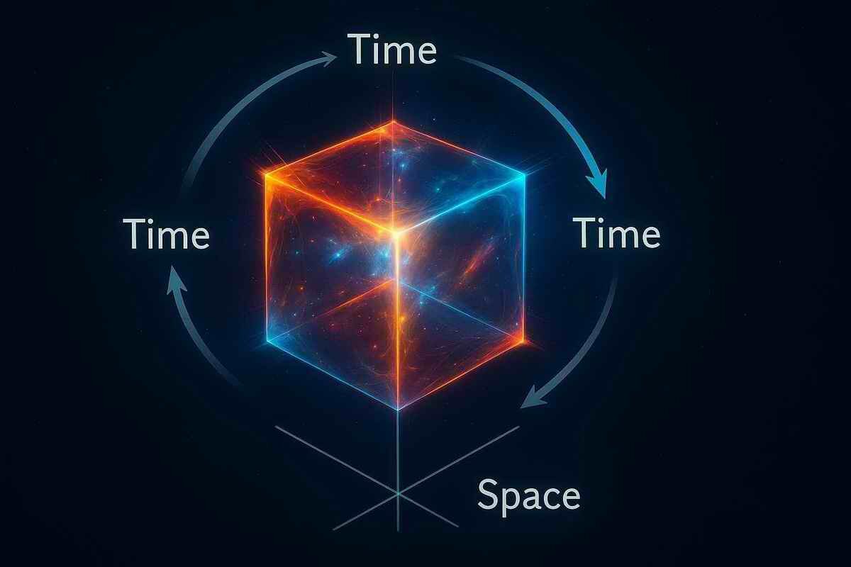 Трехмерное время | Пространство как следствие