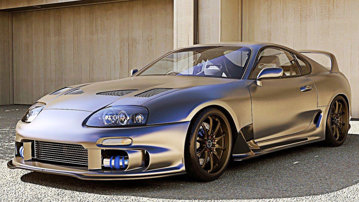 Toyota Supra MK4, вид спереди в ракурсе 3/4