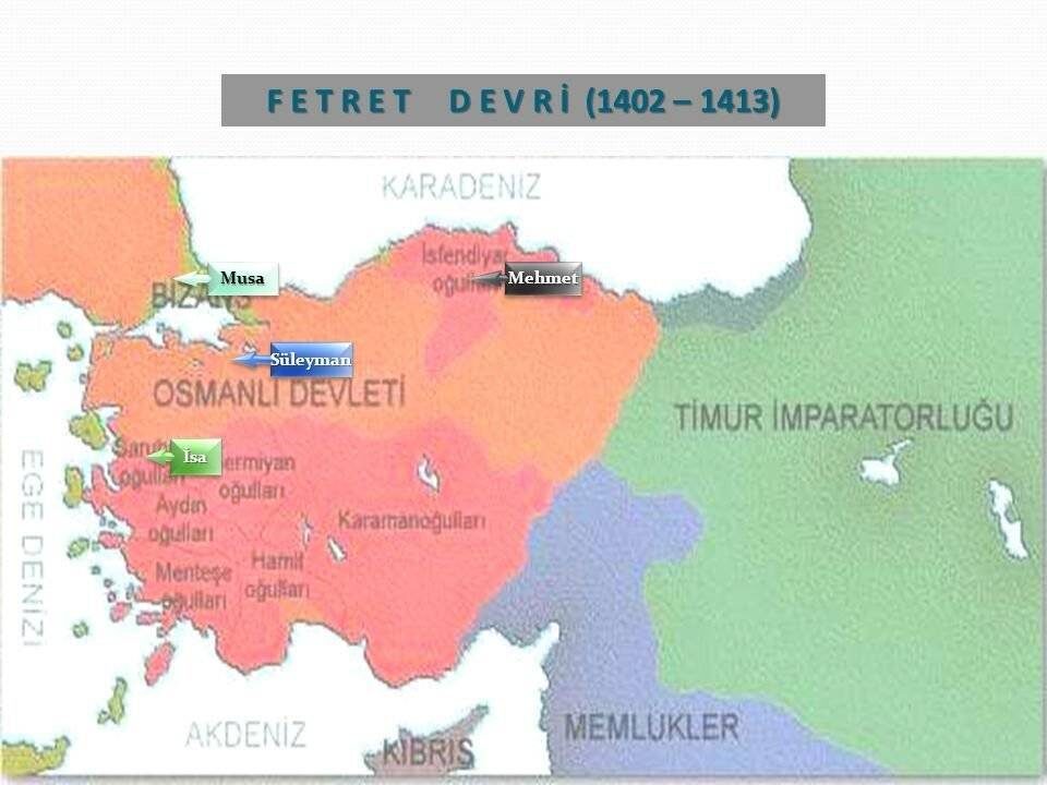 Карта владений султана Баязида I и империи Тимура. Изображение из открытых источников