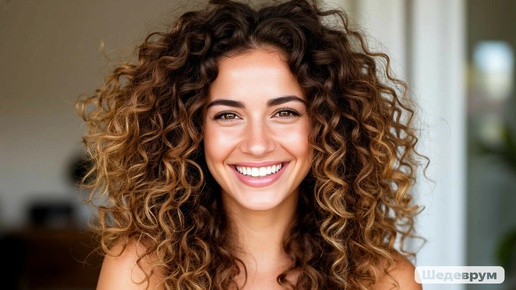 женщина с идеальной укладкой улыбается в камеру