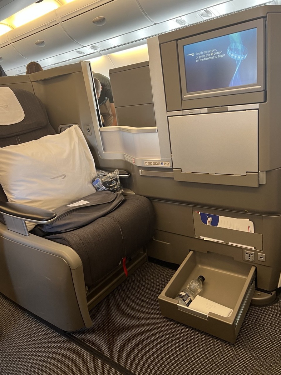 Кресло в бизнес классе. Английские самолеты. Фото из личного архива 