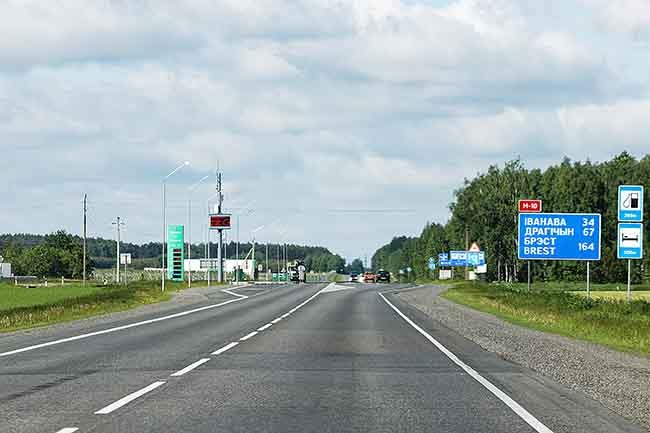 Автодорога М-10 в Пинском районе