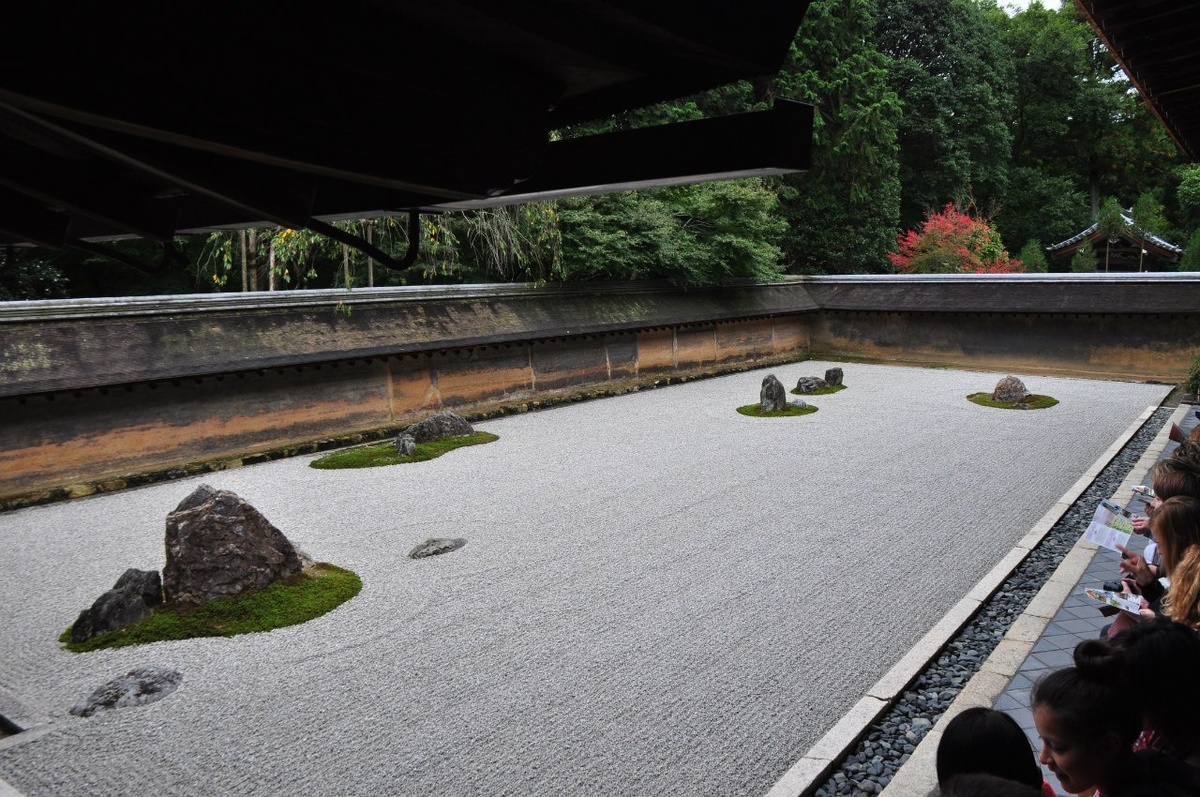 Самый известный сад камней в Киото. Посетил его в 2014 году.