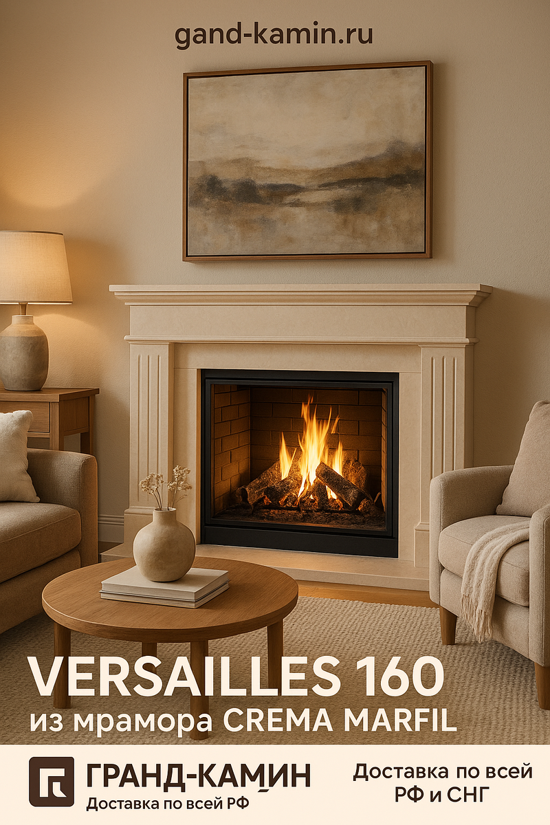    Создайте уютный дом с каминной облицовкой Версаль 160 из мрамора Cream Marfil от Maestro и наслаждайтесь теплом огня каждый вечер Kamin