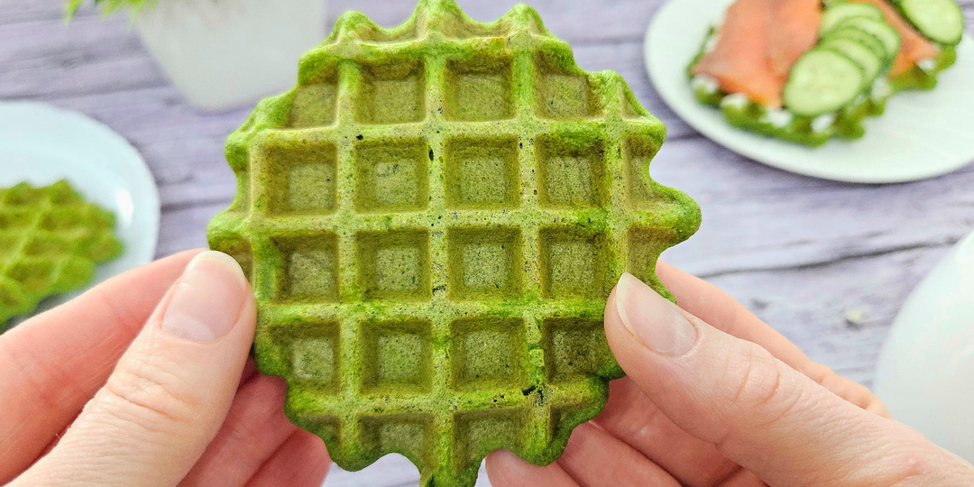 Шпинатные ПП ВАФЛИ без глютена. Полезный завтрак!