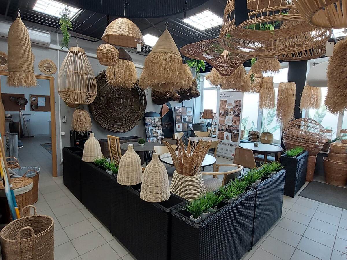 Плетеные люстры светильники корзины в Москве