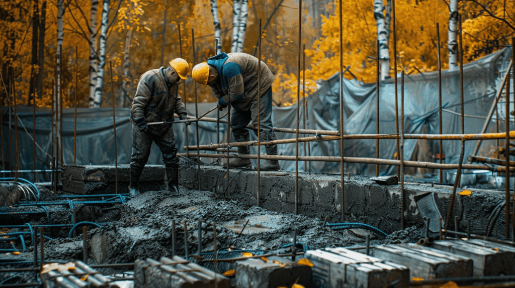 Осеннее бетонирование фундамента особенности и способы защиты от холода