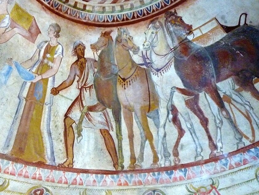 Неизвестный греческий мастер. Роспись гробницы в Казанлыке. Конец 4 – начало 3 в. до н.э. Болгария.